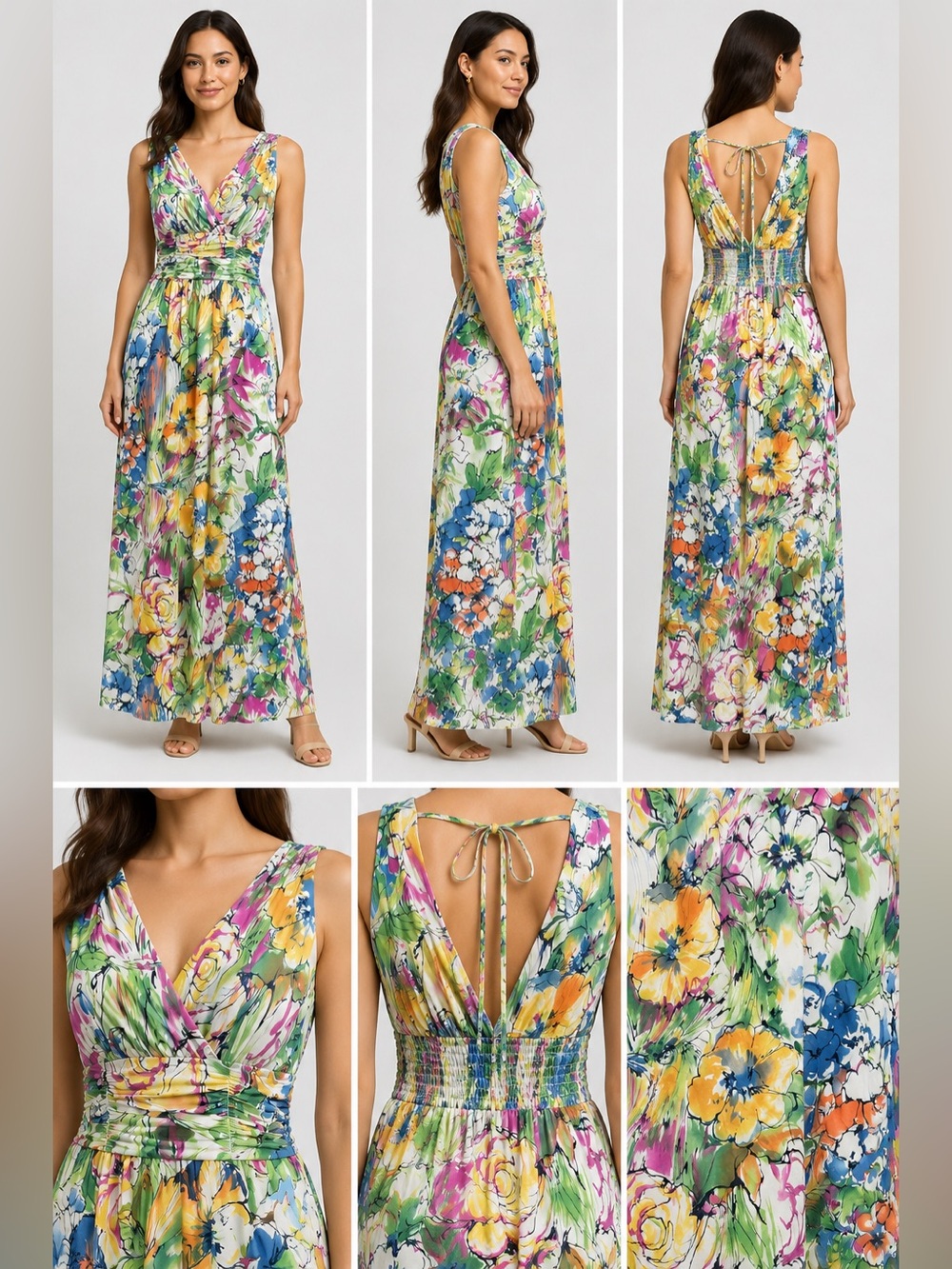 NEW Jonathan Martin Floral Maxi Dress 6 Resort Cruise Wedding Guest Cottagecore